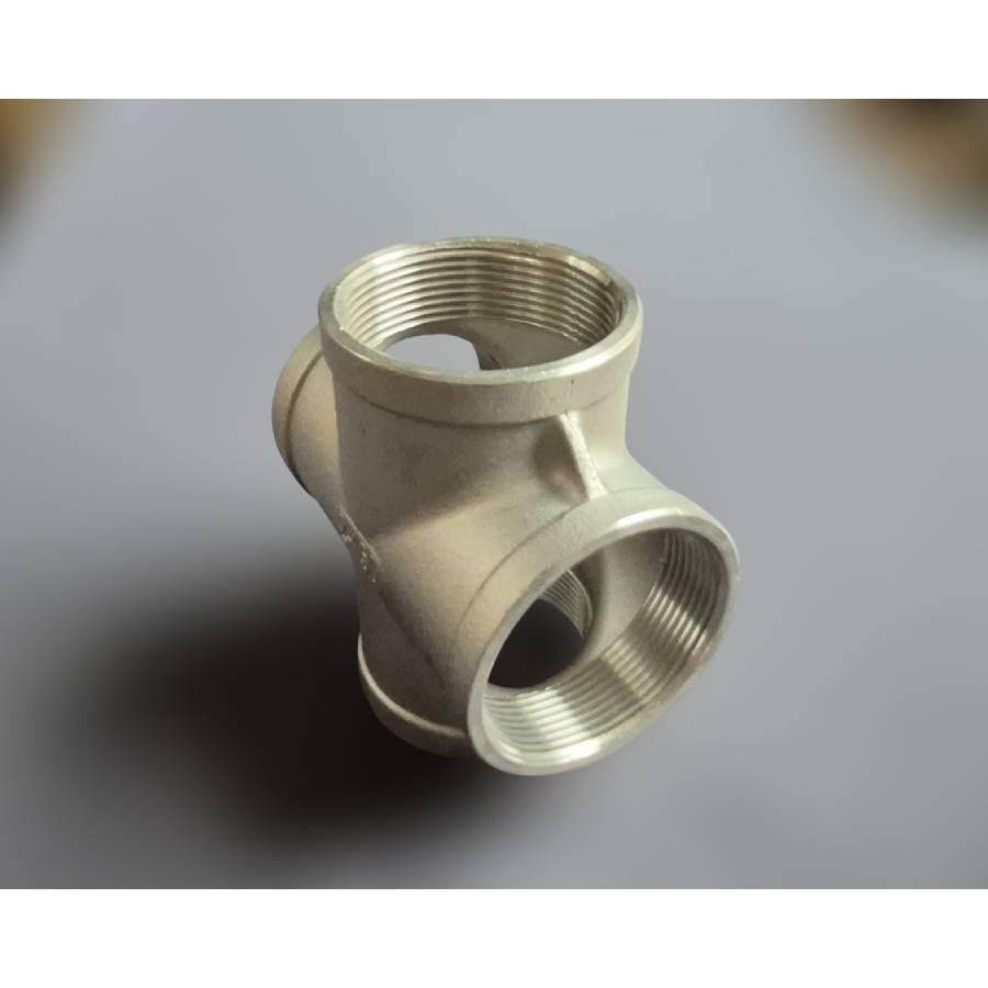 Крестовина муфтовая Ду50 нержавеющая сталь AISI304 ВР BSPP Class 150 90° 2" (29203307) - фото 5 Крестовина муфтовая Ду50 нержавеющая сталь AISI304 ВР BSPP Class 150 90° 2" (29203307) - фото 5