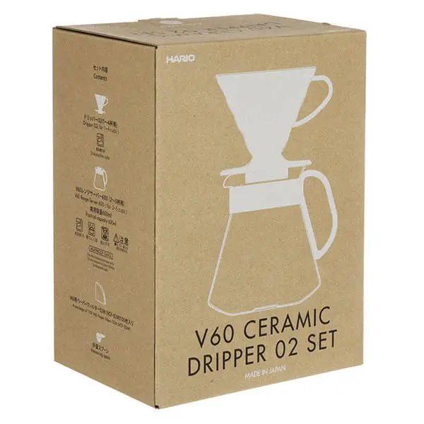 Пуровер керамический Hario 02 сервировочный заварник и фильтры Белый (XVDD-3012W) - фото 3