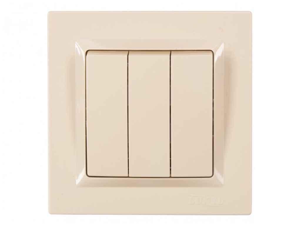Выключатель Luxel тройной JAZZ 9313 (1017586)