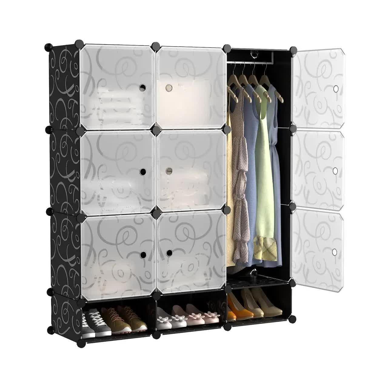 Шафа пластикова для одягу та взуття 110x37x127 см (10128)