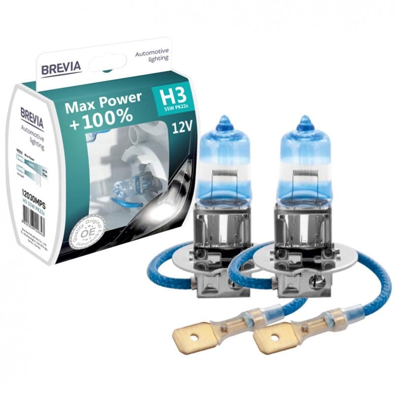 Галогеновые лампы Brevia H3 MAX POWER +100% 2 шт. (12030MPS)