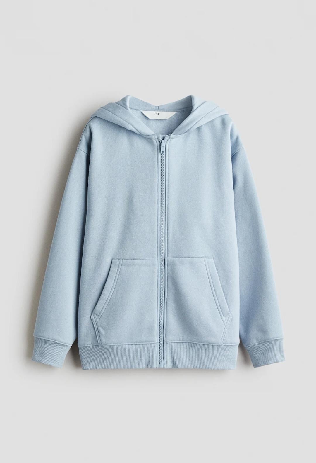 Толстовка підліткова тепла з капюшоном для хлопчика H&M 158-164 см Блакитний (26070608C)