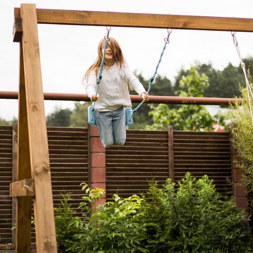 Дитяча гойдалка пластикова Kruzzel 25446 до 50 кг Блакитний (mx9753) - фото 10