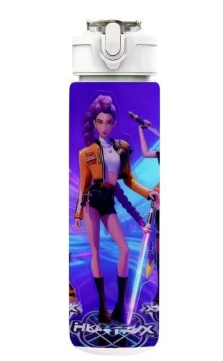 Детская бутылка для воды с трубочкой KPop Demon Hunters 750 мл (35110082)