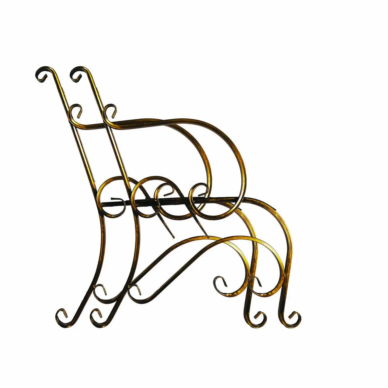 Комплект опор для скамейки Хатинка со спинкой и подлокотниками из профильной трубы 87х76 см (CNT00012022)