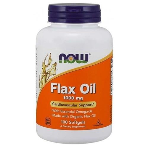 Льняное масло NOW Foods Flax Oil 1000 мг 100 Softgels