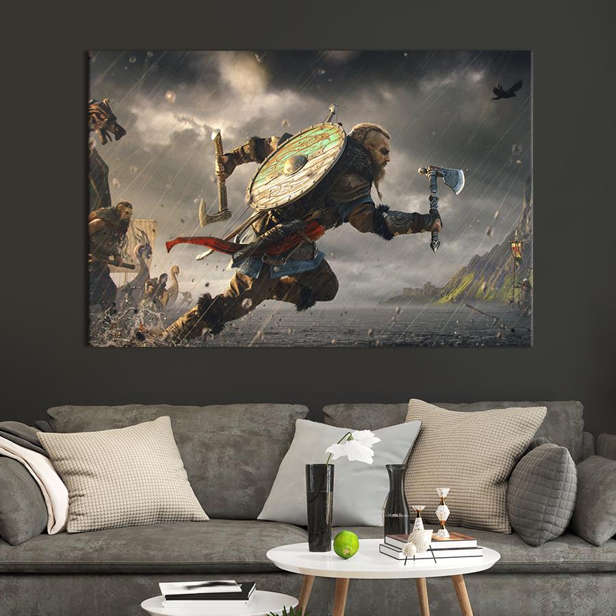 Картина на холсте Эйвор, Assassin's Creed: Valhalla 75x50 см (1458-1)