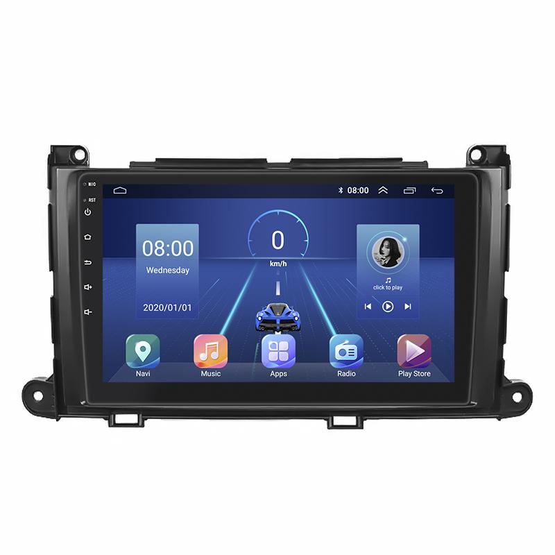 Штатная магнитола Lesko для Toyota Sienna III 2010-2014 экран 9" 2/32Gb 4G Wi-Fi GPS Top