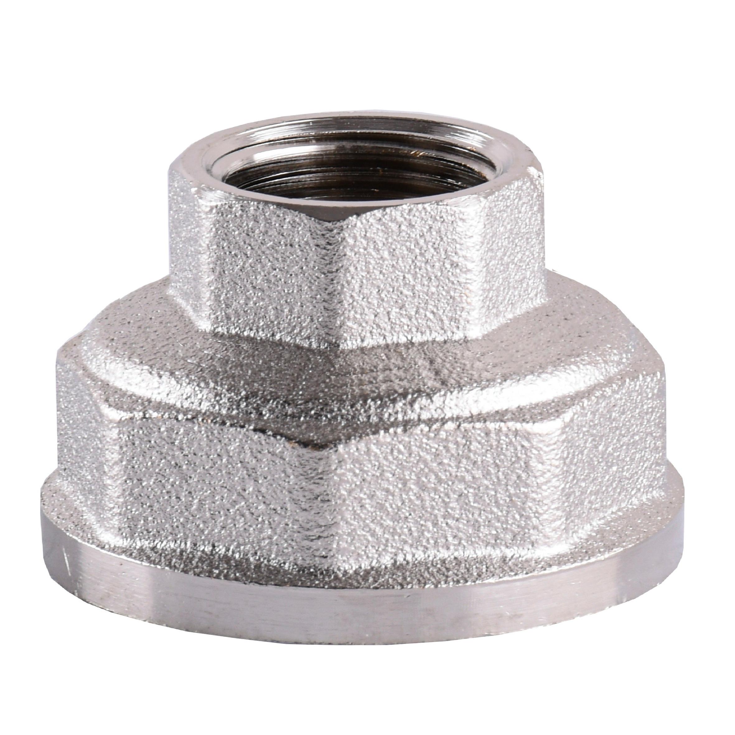 Муфта редукционная VA А0336А никелированная восьмигранная 1 1/2х3/4" (000024883) - фото 2 Муфта редукционная VA А0336А никелированная восьмигранная 1 1/2х3/4" (000024883) - фото 2