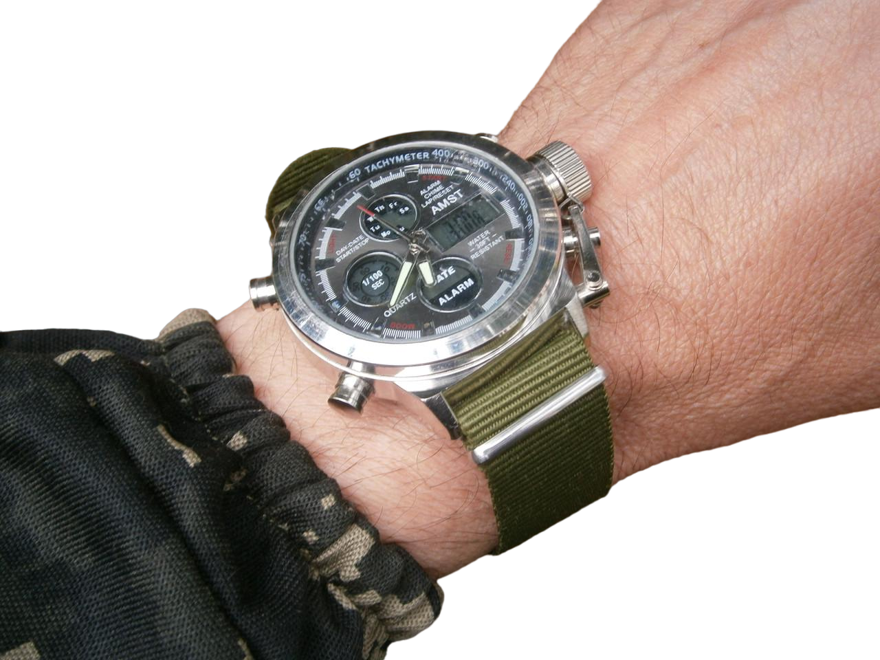 Годинник чоловічий спортивний Mílitary AMST 3003C Silver/Green - фото 11