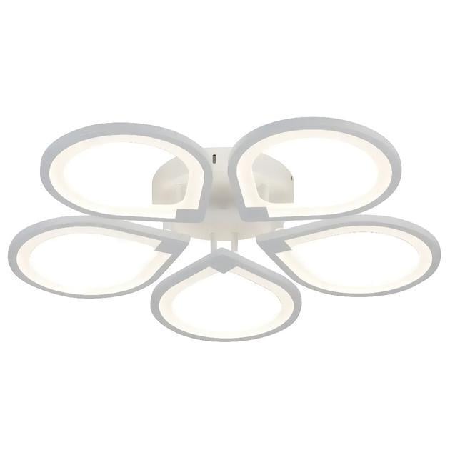 LED-люстра стельова Valeso з пультом та круглими плафонами 3000/6500K IP20 G 1143/5 WT 130 130W Білий (28685893)