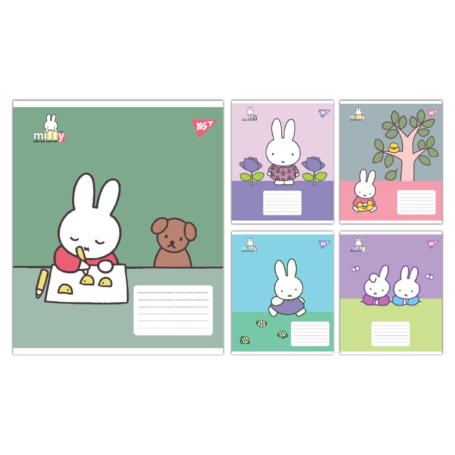 Набор тетрадей школьных YES Miffy Spring А5/12 линия 25 шт. (767625)