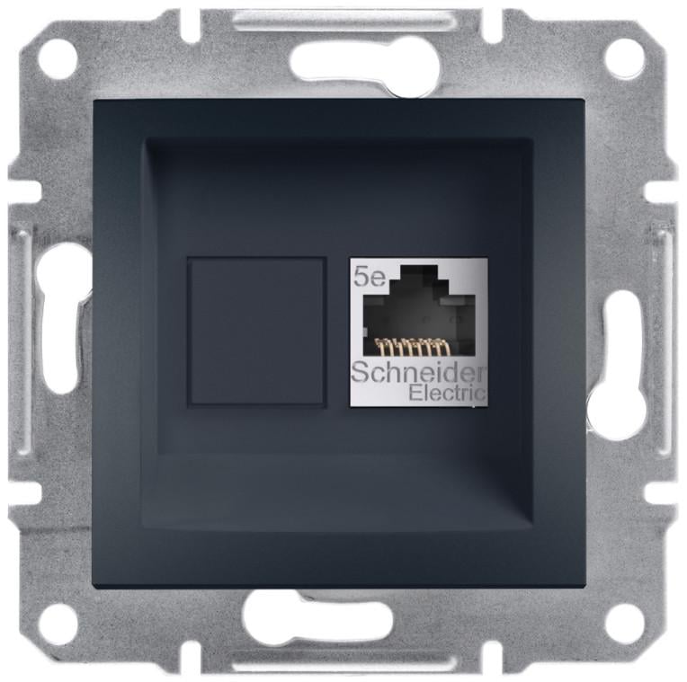 Розетка компьютерная Schneider Electric Asfora RJ45 STP 5E ABS Черный (EPH5000171)