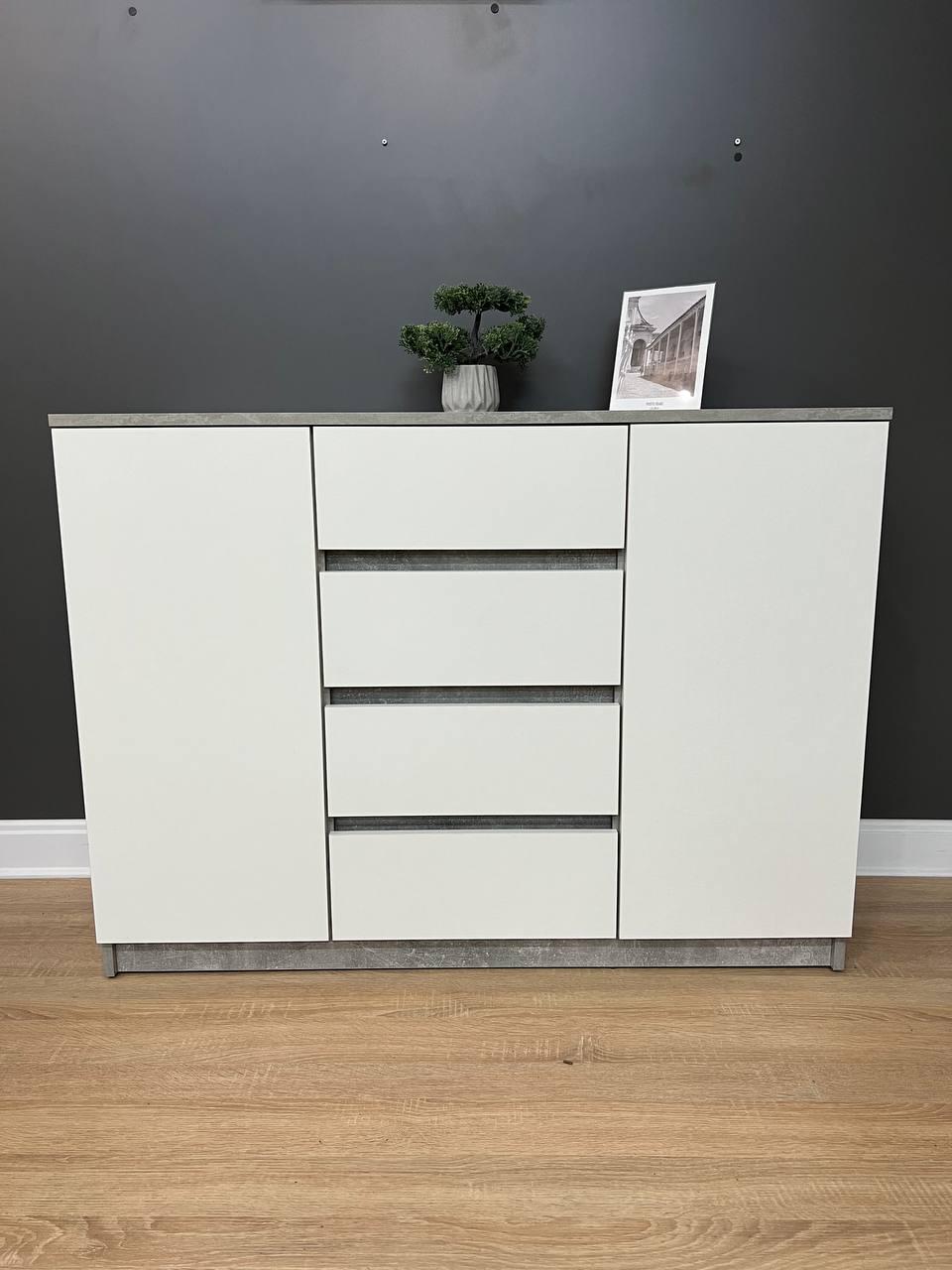 Комод Avrora 1154х370х850 мм Бетон/Белый - фото 14