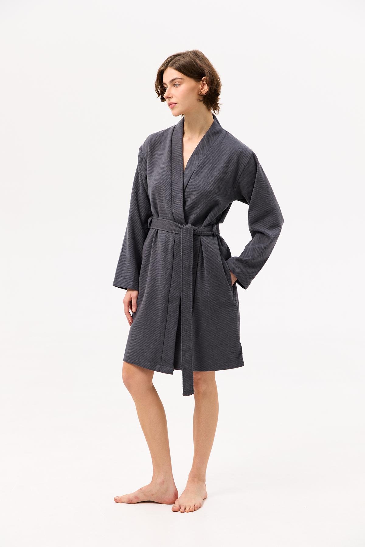 Халат-кимоно Lotus Home Samma L/XL Антрацит (26029356) - фото 2