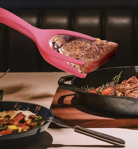 Лопатка кухонная щипцы 2в1 Серый (23705420) - фото 5 Лопатка кухонная щипцы 2в1 Серый (23705420) - фото 5