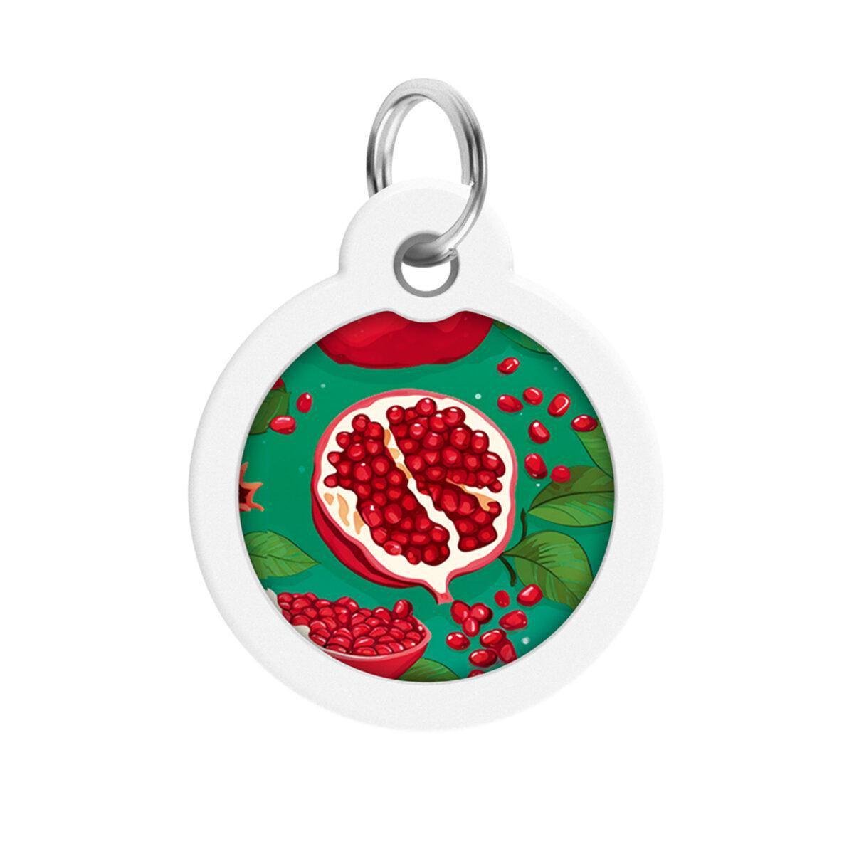 Адресник металевий для собак і котів Waudog Smart ID Гранати з QR паспортом коло 30 мм (230-4052 Col)