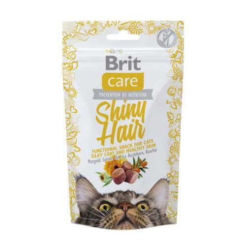 Ласощі функціональні Brit Care Shiny Hair з лососем для котів 50 г Ласощі функціональні Brit Care Shiny Hair з лососем для котів 50 г