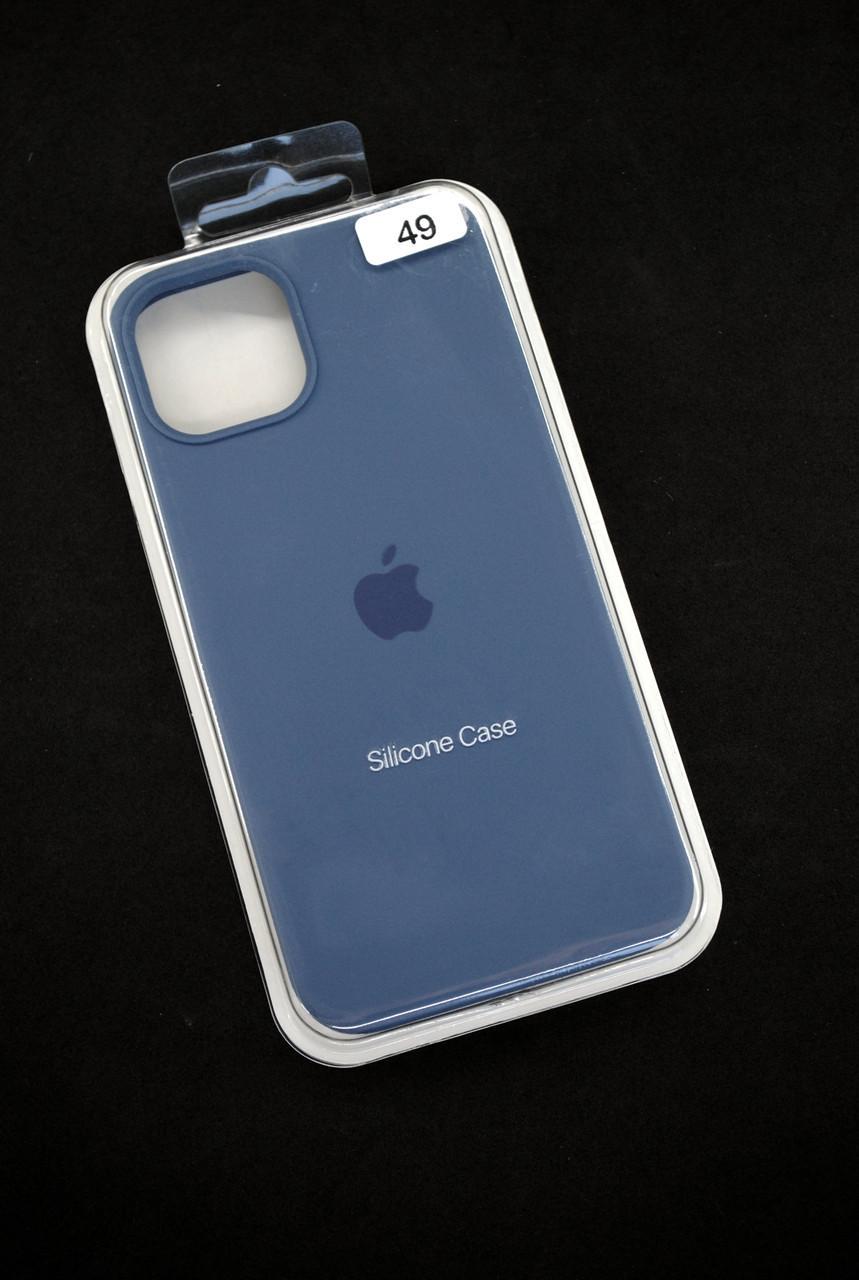 Чехол для телефона iPhone 12Pro Silicone Case FULL №49 Blue grey