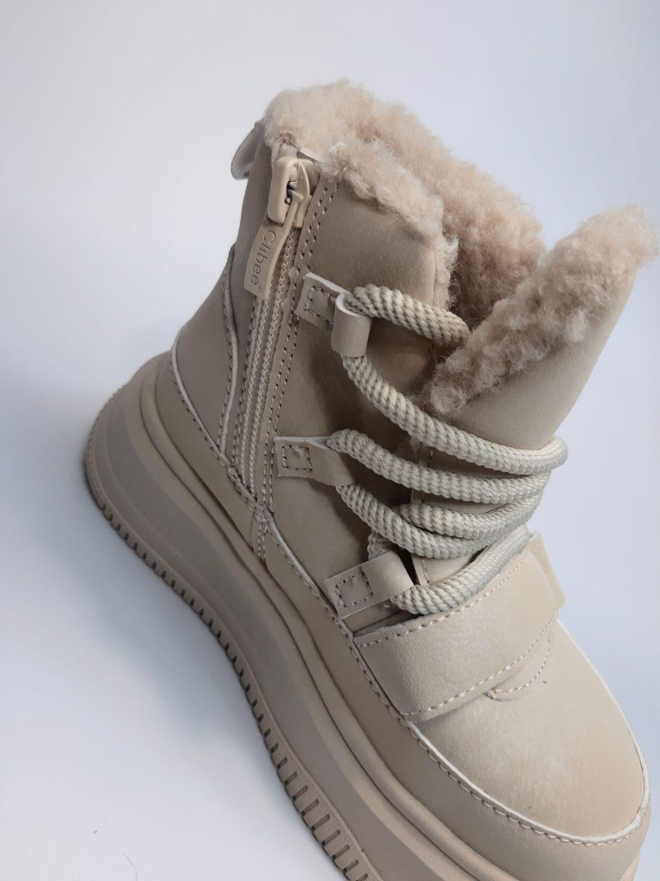 Ботинки детские зимние Clibee для девочки р. 30 19,8 см Бежевый (597-4 beige) - фото 4 Ботинки детские зимние Clibee для девочки р. 30 19,8 см Бежевый (597-4 beige) - фото 4