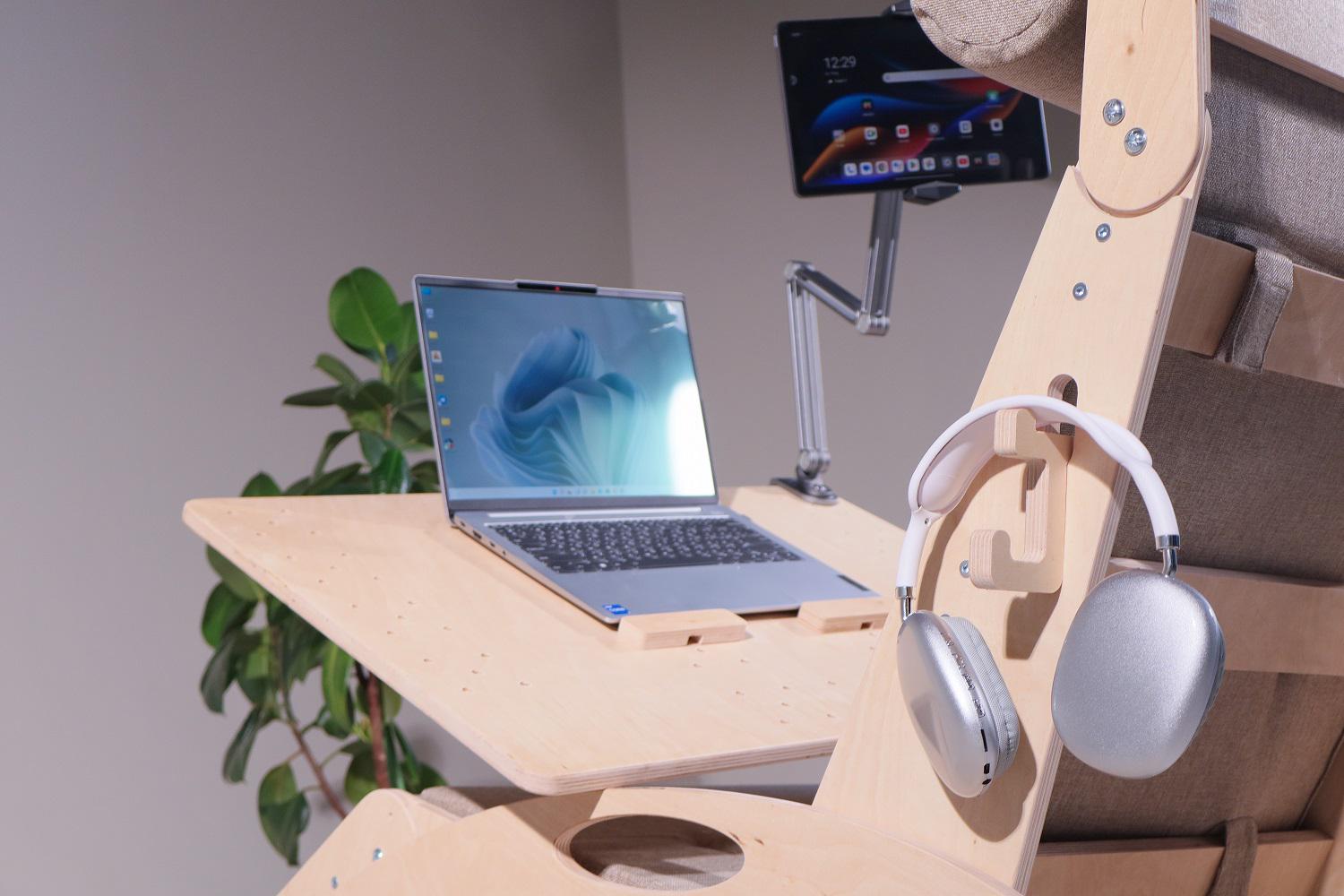 Стіл комп'ютерний трансформер ТО-17 для роботи напів-лежачи та лежачи Натуральний - фото 13 Стіл комп'ютерний трансформер ТО-17 для роботи напів-лежачи та лежачи Натуральний - фото 13