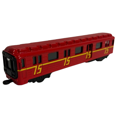 Игрушечный вагон метро Автопром двери открываются/инерционный Красный (7875)