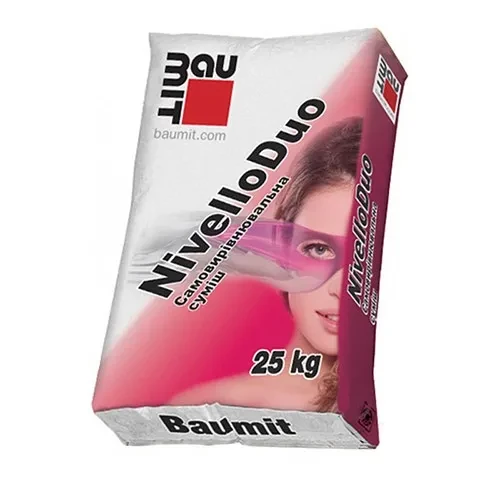 Самовирівнювальна суміш Baumit Nivello Duo для нівелювання та вирівнювання поверхонь 25 кг