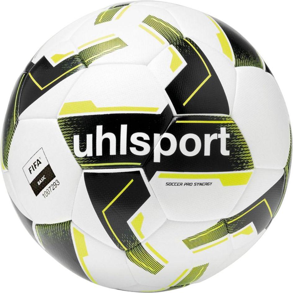 Мяч футбольный Uhlsport Soccer Pro Synergy 1001719 01 р. 5 Белый/Черный/Желтый