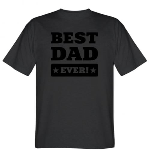 Футболка чоловіча Best Dad Ever 3XL Чорний (582544-2-53595-XXXL)