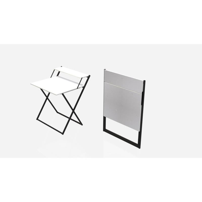 Стіл трансформер Ferrum-decor Kompakt 2 метал/ДСП 16 мм Чорний/Білий (FRD-104690) - фото 5