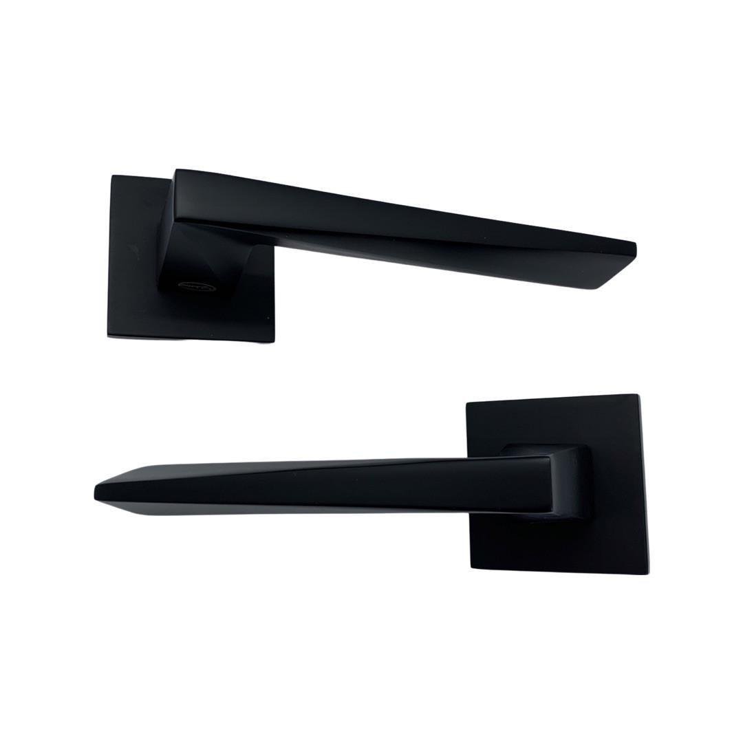 Дверні ручки з замком для міжкімнатних дверей Vortex ASL-44 matte WC Black