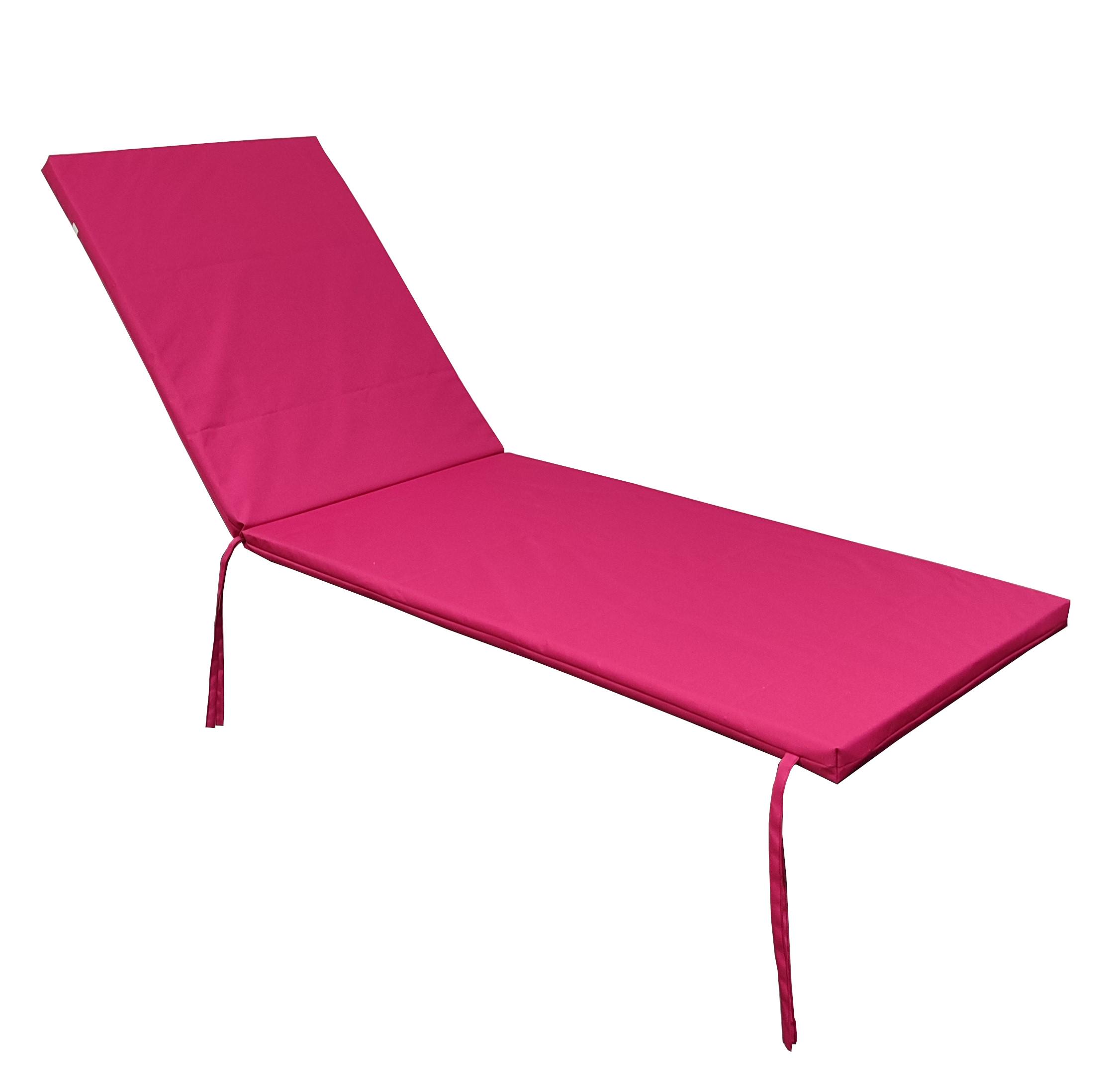 Матрац для шезлонга eGarden RIO 195x58x4 см Фуксія (5739) - фото 1 Матрац для шезлонга eGarden RIO 195x58x4 см Фуксія (5739) - фото 1