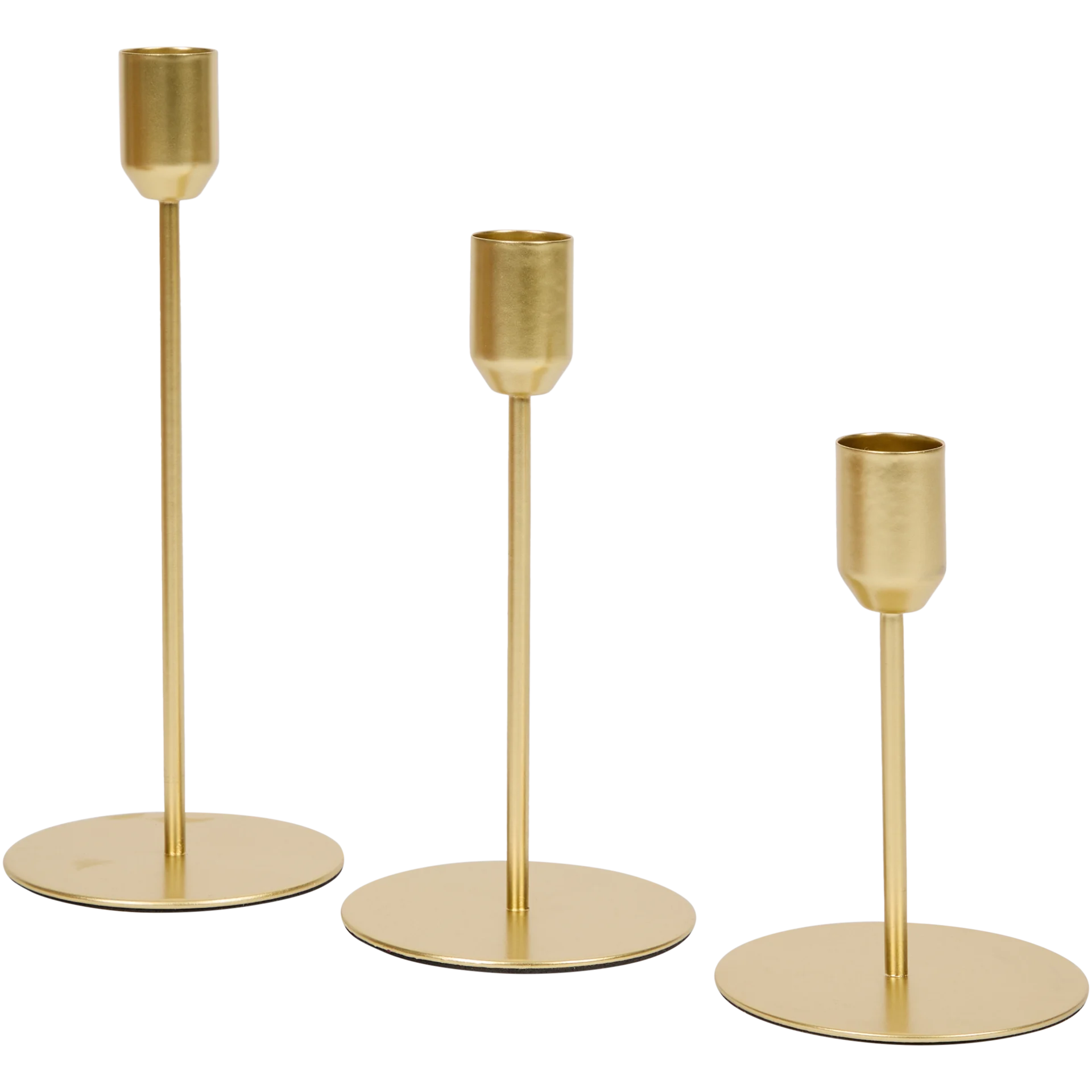 Набор подсвечников Spargo настольных на ножке 20/16/12 см Золотой