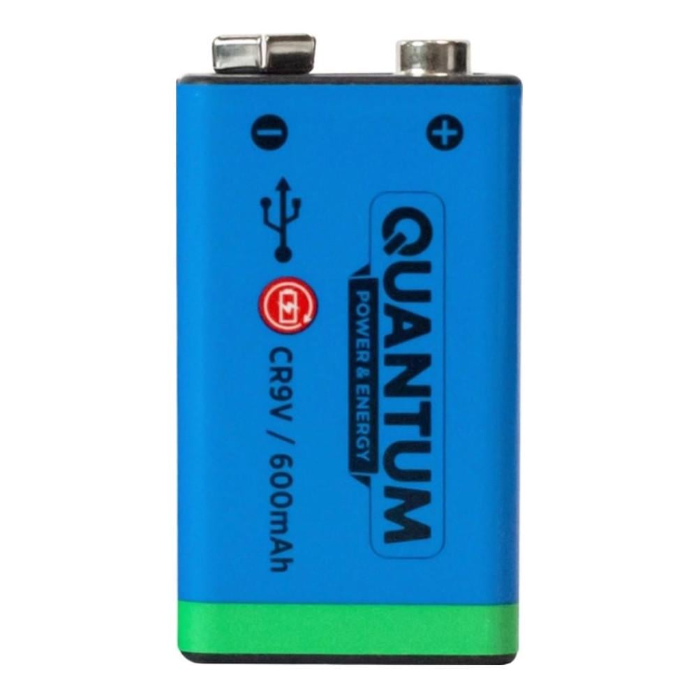 Акумулятор літій-іонний Quantum USB Li-ion 9V/400mAh plastic case /Type-C кабель 1 шт.