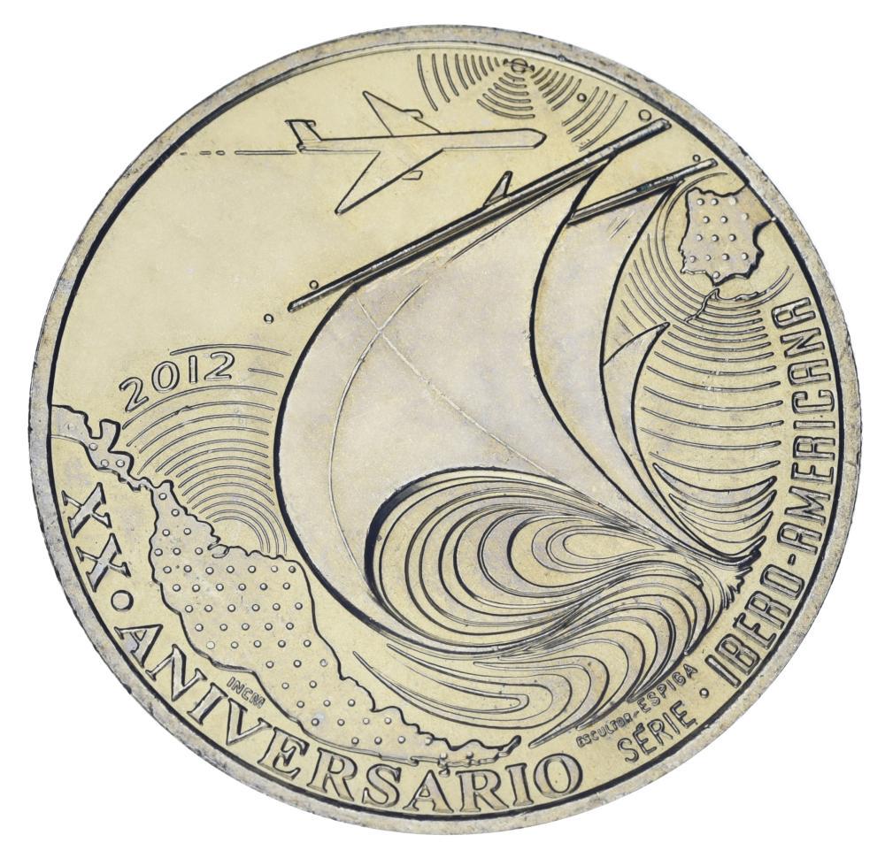 Коллекционная монета Португалия 10 евро 2012 UNC Иберо-Америка (М24434)