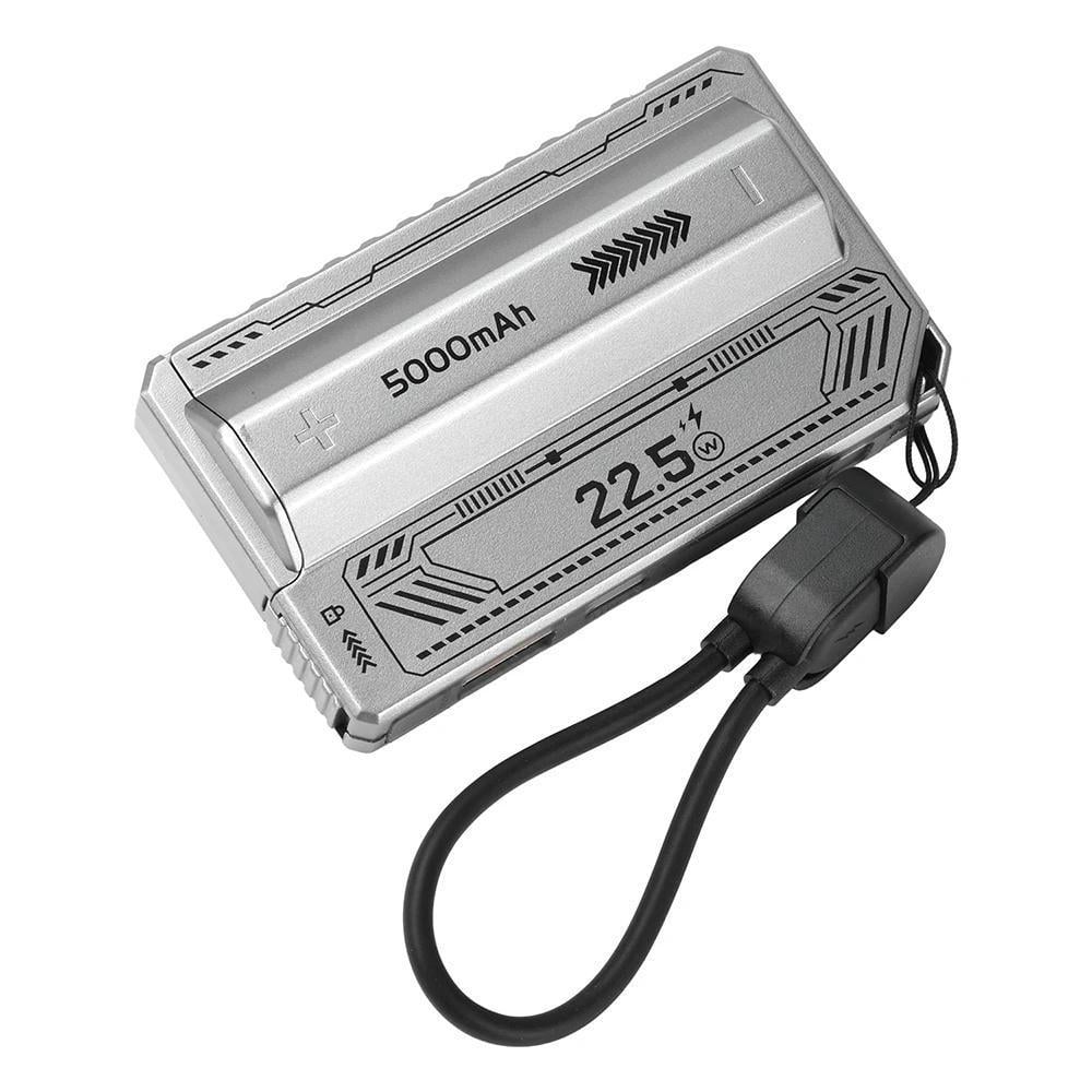 Корпус для павербанка на аккумулятор 21700/PD 20W/22,5W/USB + Type-C/без пайки и аккумулятора Серебристый