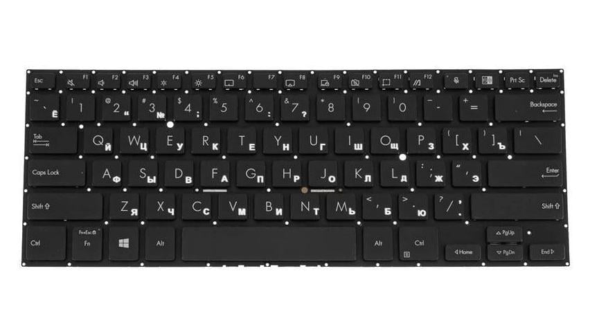 Клавиатура для ноутбука Asus B1400 series rus без кадра Black (169479)