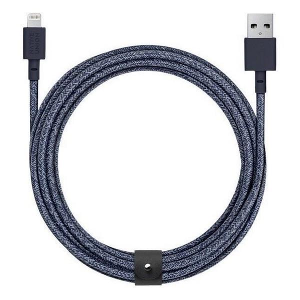 Кабель синхронизации Native Union Belt 3m Cable XL Lightning, Indigo (BELT-L-IND-3-NP) - фото 2 Кабель синхронизации Native Union Belt 3m Cable XL Lightning, Indigo (BELT-L-IND-3-NP) - фото 2