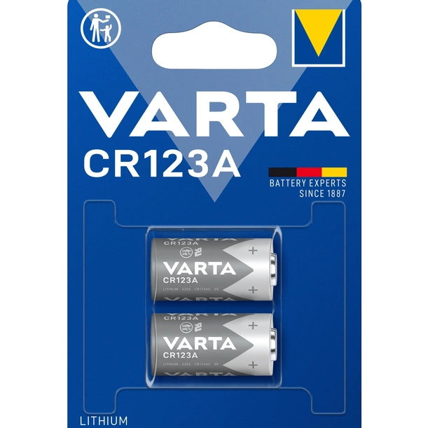 Батарейка Varta CR123A BLI 2 LITHIUM Grey (27918433)