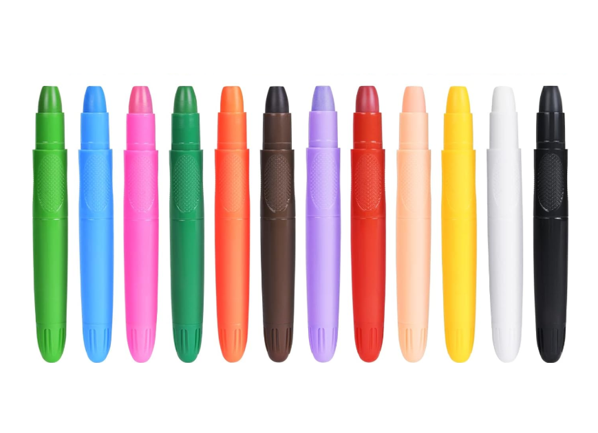 Набор мела для рисования на лице и теле Generic URAQT нетоксичны для детей 12 цветов (2947375759)