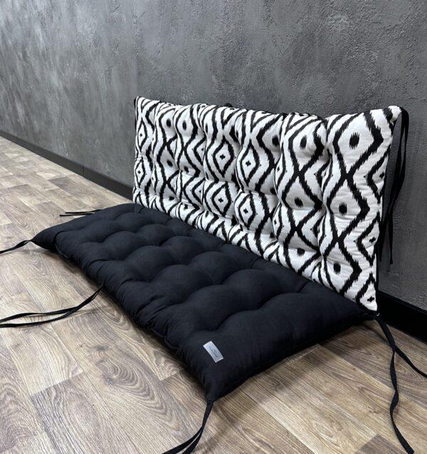 Подушка Comfort Home Blurred black на поддоны/качели/каркасы/садовую мебель комбинированная 100х50х50 см