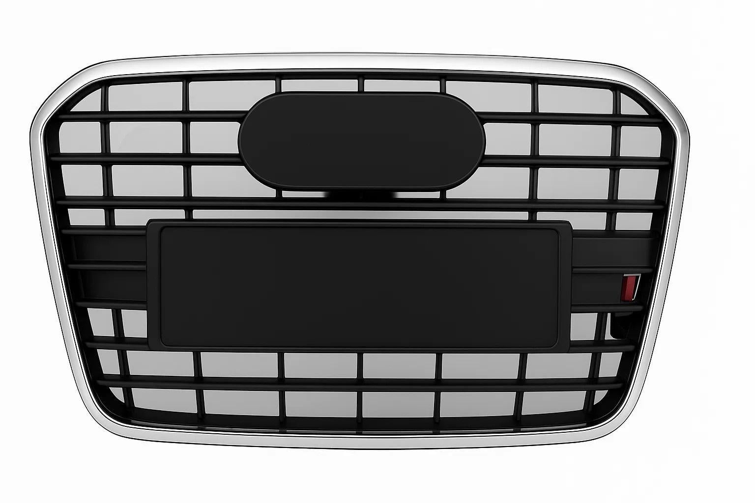 Передняя решетка с хром рамкой S-style 2011-2014 GT Tuning для Audi A6 C7 2011-2017 ABS Черный