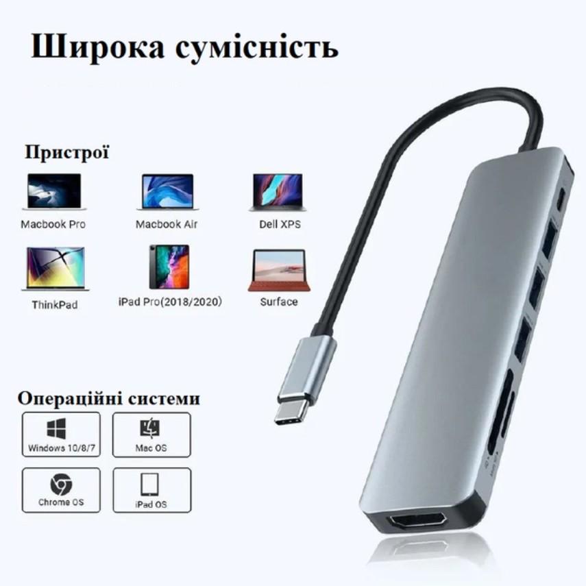 USB-хаб 7в1 расширитель портов с HDTV/USB 3.0 2хUSB 2.0 (731) - фото 6 USB-хаб 7в1 расширитель портов с HDTV/USB 3.0 2хUSB 2.0 (731) - фото 6