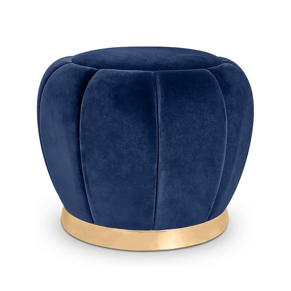 Пуф MeBelle Richie велюр 59х48 см Світло-сірий (P_017_s) - фото 9