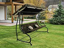 Гойдалка садова 4 містна Avko Relax Plus ARSC18722 розкладна Brown - фото 4 Гойдалка садова 4 містна Avko Relax Plus ARSC18722 розкладна Brown - фото 4