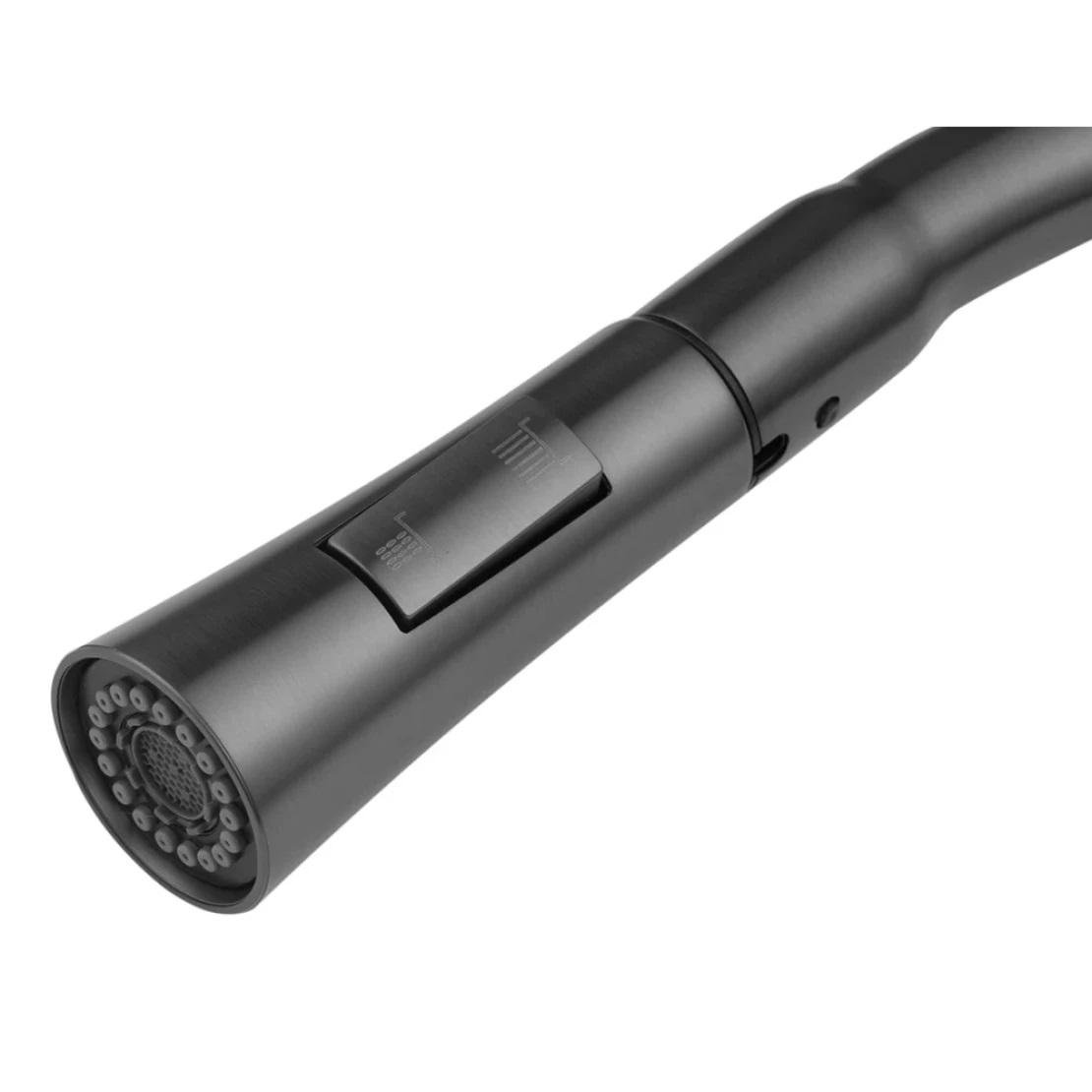 Смеситель для кухни с выдвижной лейкой Kroner Graz GRP030-T/корзина и дозатор - фото 5