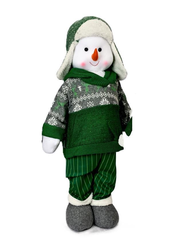 Фигура новогодняя Santa&Co в новогодний наряд для декора помещения 72 см Green (608043)