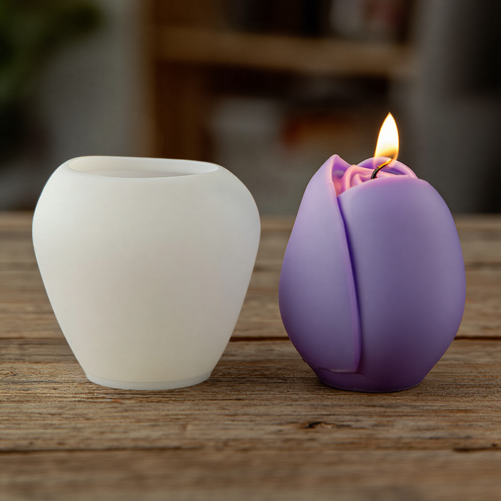 Форма силиконовая для изготовления свечи молд для изделий из соевого воска пчелиного и парафина 45х45х62 мм