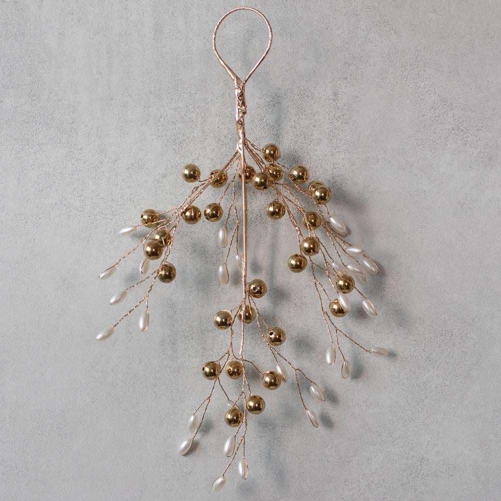 Ветка декоративная Золотые искры 30 см