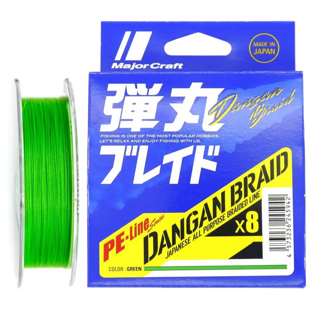 Шнур Major Craft Dangan Braid X8 #1,5/0,19 мм 30lb/12,3 кг 200 м Салатовый (1939575373)